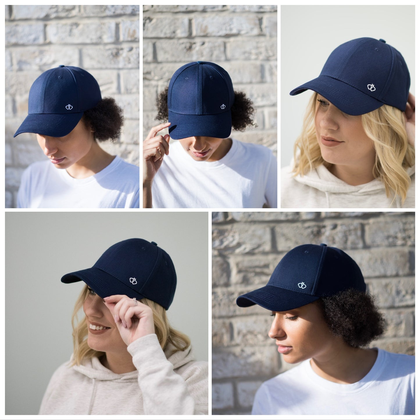 Satin-Lined Navy Blue Baseball Cap
