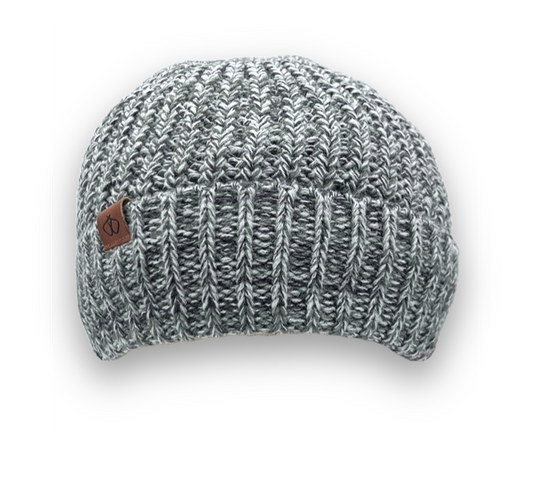 Satin-Lined Grey Beanie