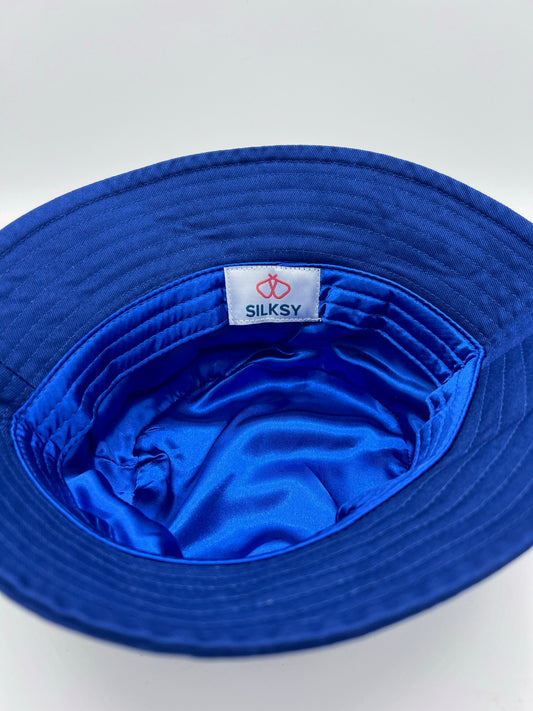 Satin-Lined Kids Blue Bucket Hat