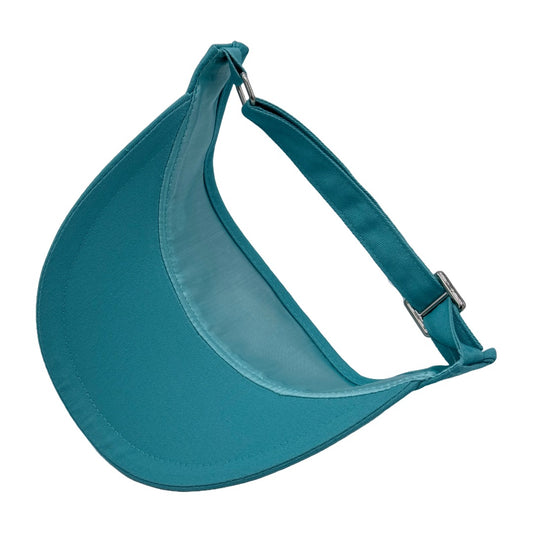 Satin-Lined Teal Blue Sun Visor