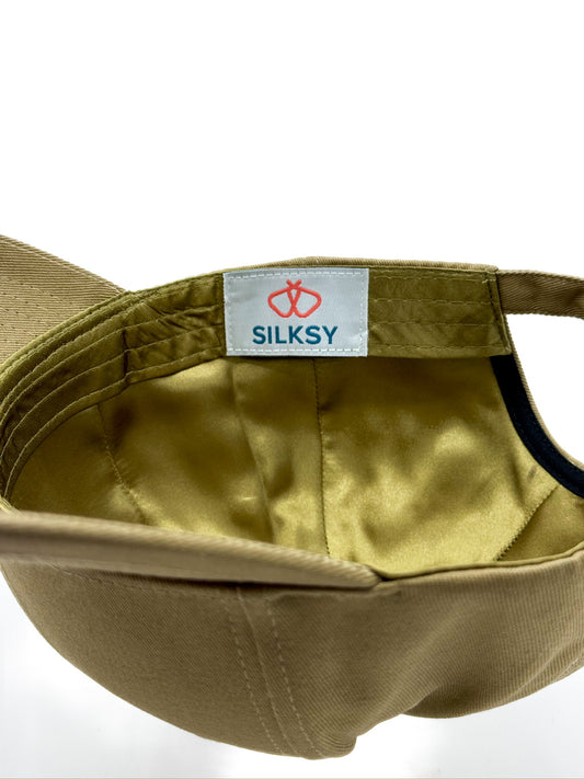 Satin-Lined Olive Green Baseball Cap