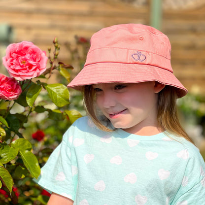 Satin-Lined Kids Pink Bucket Hat