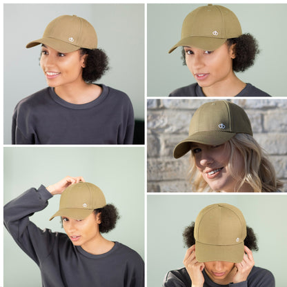 Satin-Lined Olive Green Baseball Cap