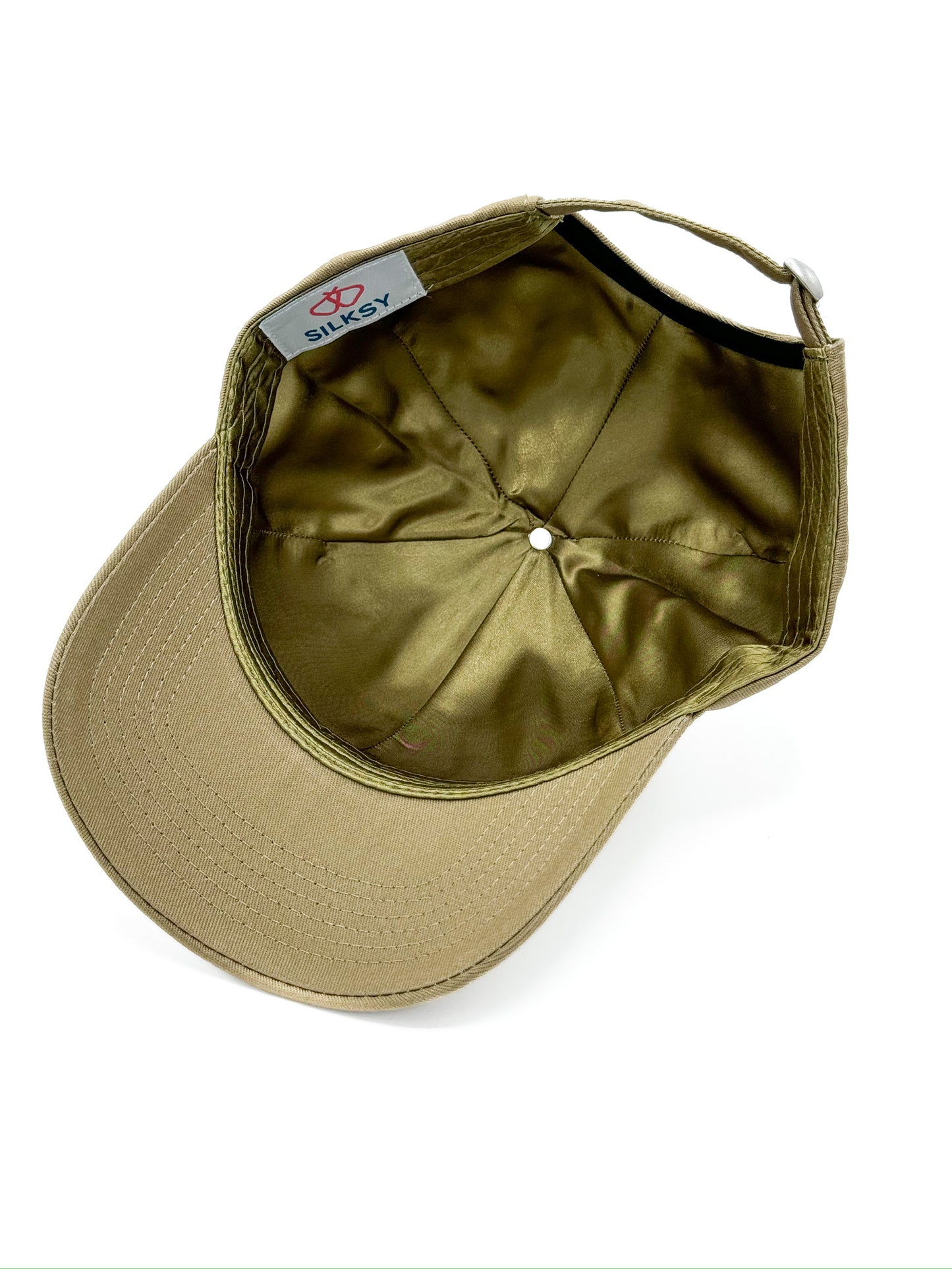 Satin-Lined Olive Green Baseball Cap
