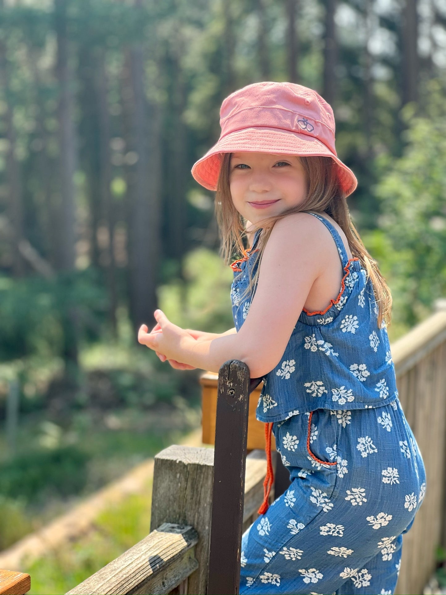 Satin-Lined Kids Pink Bucket Hat