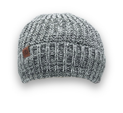 Satin-Lined Grey Beanie