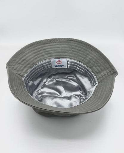 Satin-Lined Olive Bucket Hat