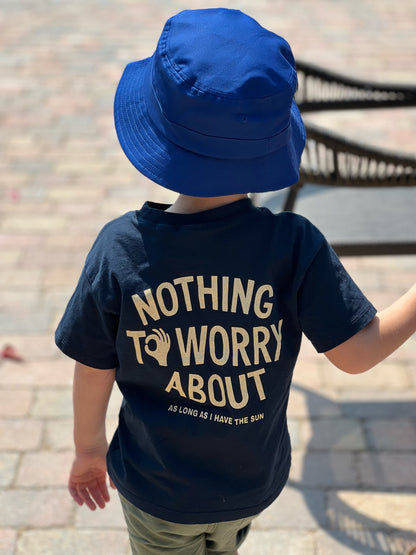 Satin-Lined Kids Blue Bucket Hat