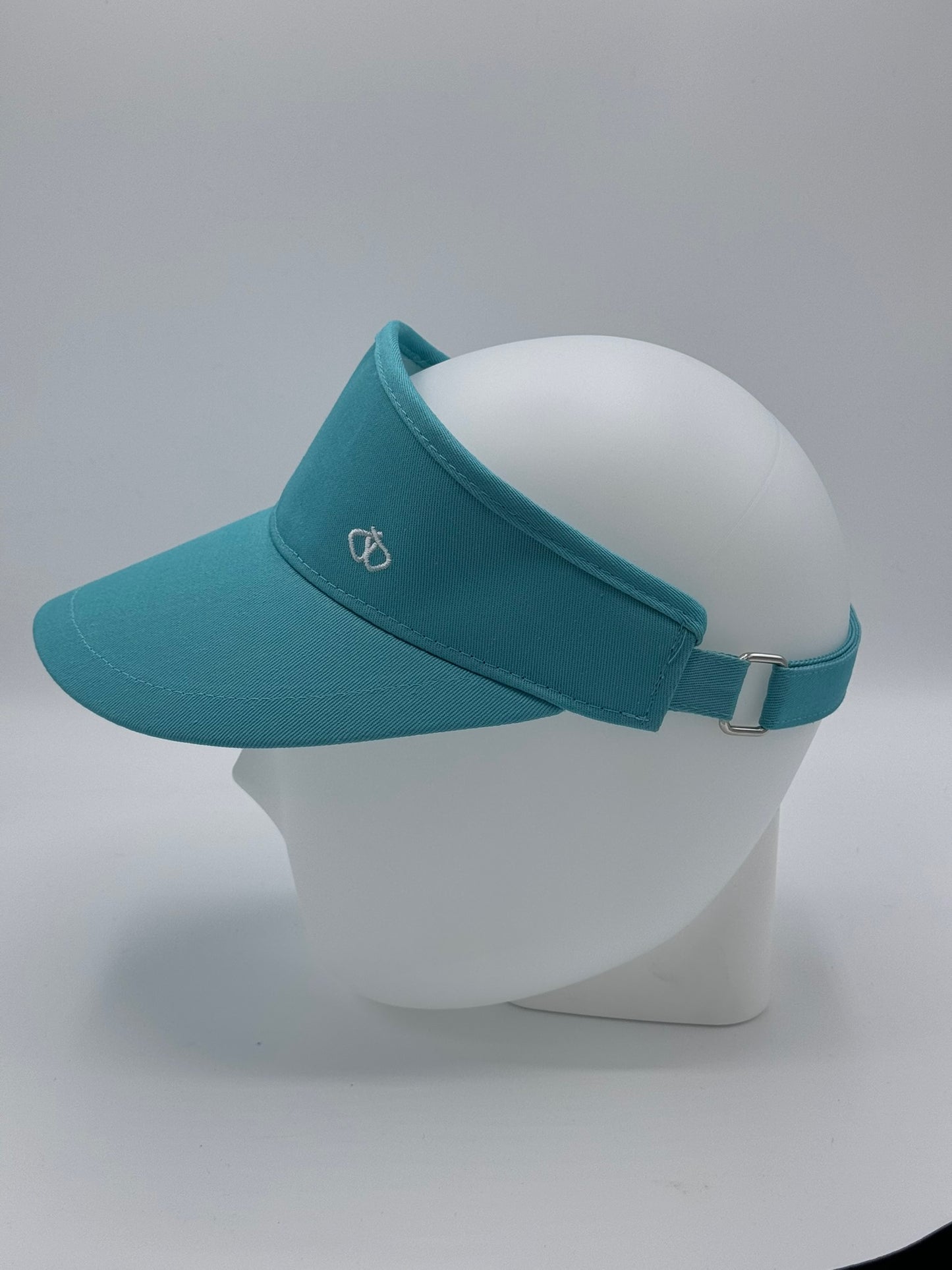 Satin-Lined Teal Blue Sun Visor