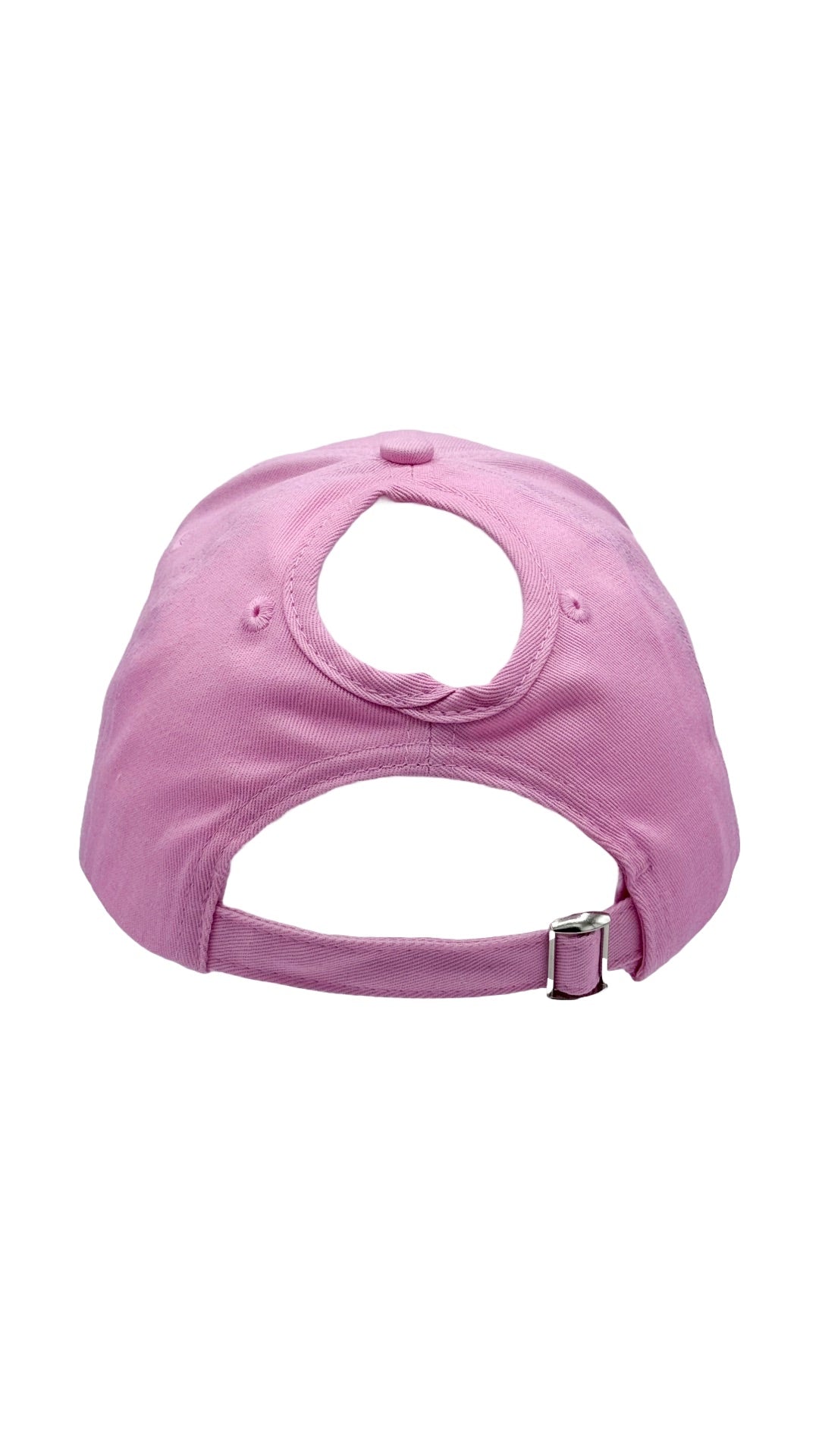 Satin-Lined Dusty Pink Ponytail Cap