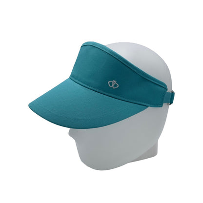 Satin-Lined Teal Blue Sun Visor