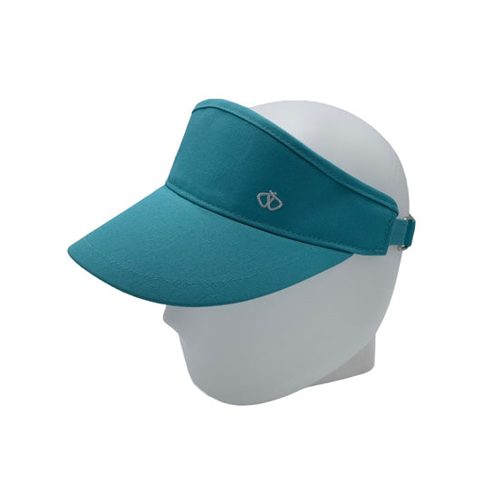 Satin-Lined Teal Blue Sun Visor